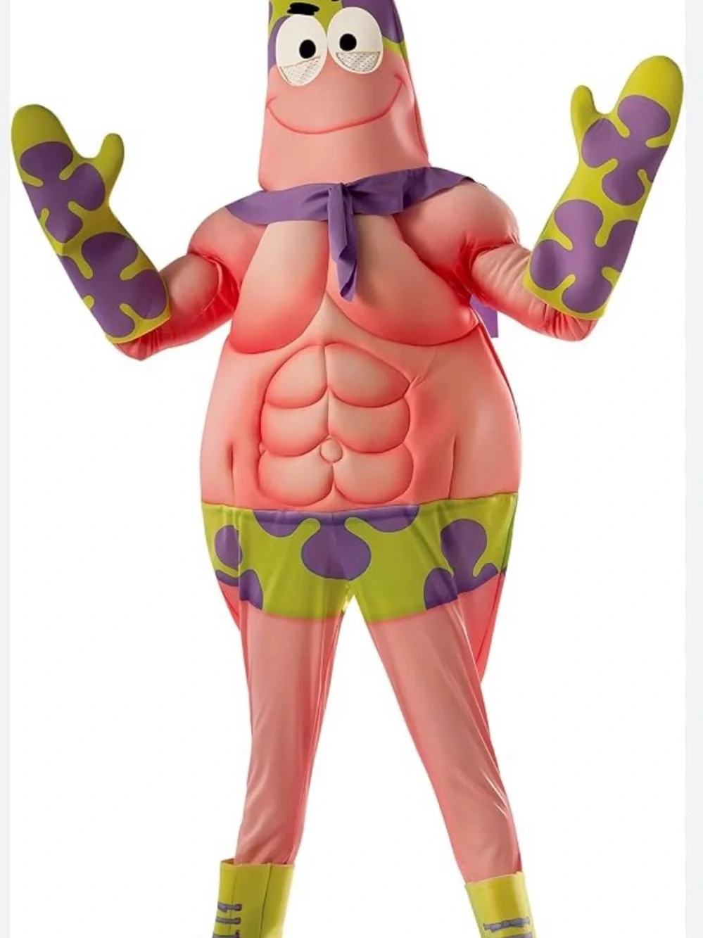 Nickelodeon Patrick Star Padded Muscle Costume - Pink, Green & Purple